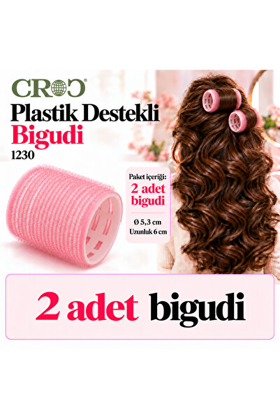 Croc 2li Saç Bigudisi Büyük Boy Yapışkanlı Bigudi