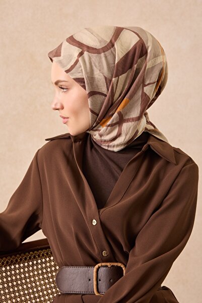 Silk Home Velora Eşarp Abstract Çikolata Kahve