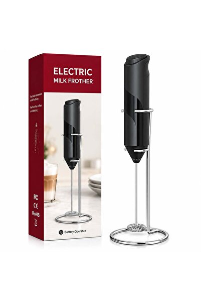 divendi-ro Mini mixer de lapte, cu suport, alimentat cu baterii, lungime 22 c...