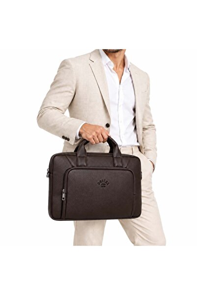deri,se club Unisex Brown File Tablet Notebook Bag, 14 Inch Laptop And Briefcase