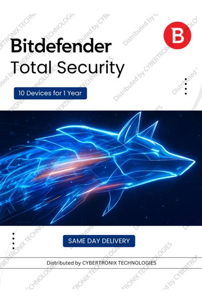 BITDEFENDER Total Security | 10 Devices for 1 Year | Digital License | SAME D...