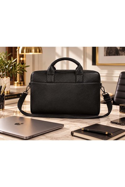 deri,se club Unisex Black Color File Tablet Notebook Bag, 14 Inch Laptop And Briefcase