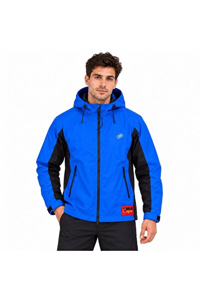 HZR wear Men's Waterproof Hooded Raincoat – Adjustable Hood and Sleeve Cuff, ...
