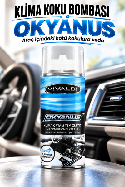 Vivaldi Okyanus Oto Klima Koku Bombası 150 ml – Araç İçi Ağır Kokuları Yok Ed...