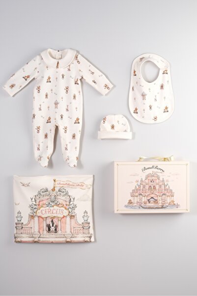 Bondberro 100% Cotton Newborn 4-Piece Hospital Discharge Set (Carnival at the...