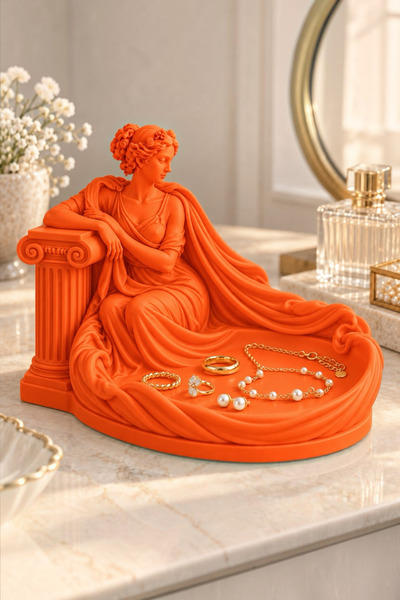 Belupa Decorative Jewelry Organizer with Helen Figure, Accessory Tray and Des...
