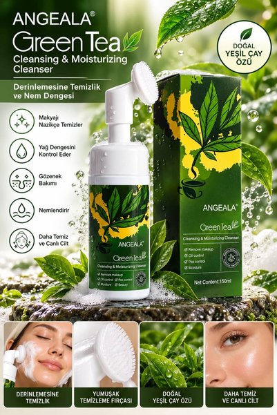 Angeala Facial Cleansing Foam with Green Tea Extract 150 Ml.