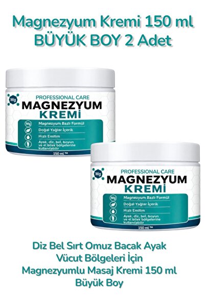 ULFİSU COSMETİCO Magnezyum Kremi 150 ml 2 ADET - MaGnePlus Magnezyum Kremi 15...