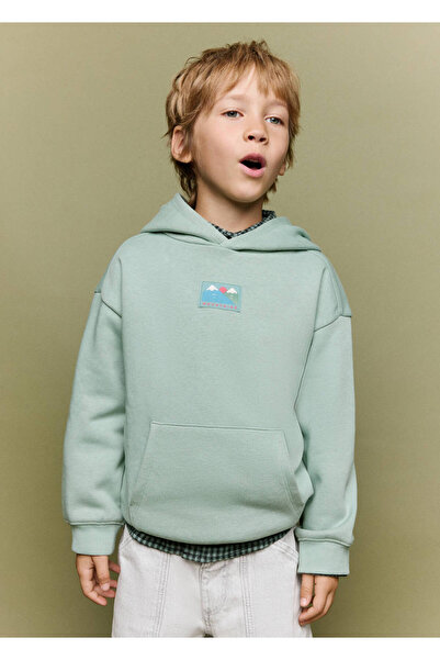 MANGO Baby Boxy fit kapüşonlu sweatshirt