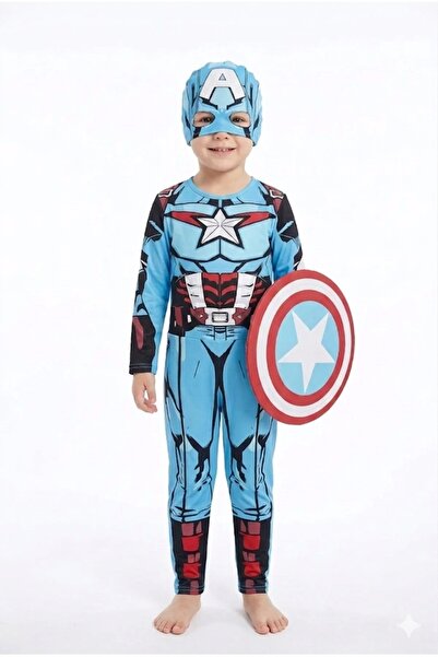 Cenanın Dolabı Παιδική Στολή Υπερήρωα – Σετ με Μάσκα Captain America