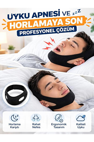 Unisex Neopren Uyku Apnesi Ağız Bandı Horlama Önleyici Çene Hizalama Cihazı