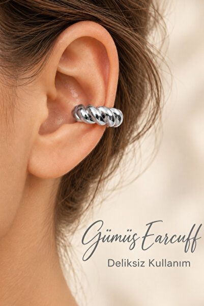 Sacce Scarves&Accessories Burgu Model Bombeli Earcuff Büyük Bombeli Kıkırdak ...