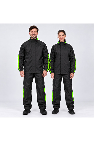 Motorcu Yağmurluk Takımı Mont Pantolon Set Kurye Motosiklet Yağmurluğu