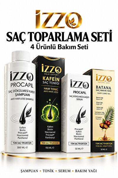 Izzo Procapil Saç Dökülmesi Karşıtı ve Güçlendirici 4’lü Bakım Seti – Şampuan...