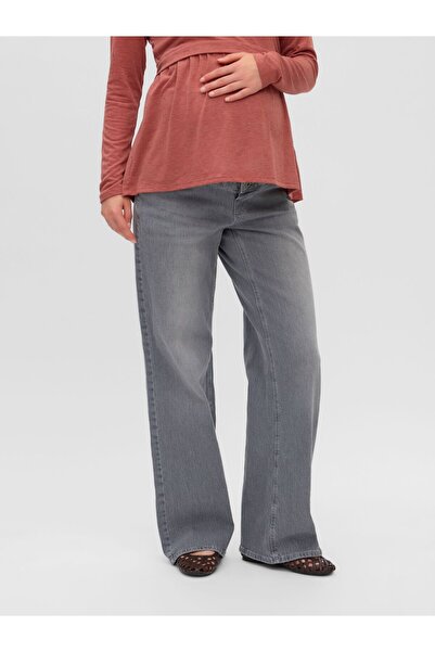 Mama Licious Umstandsjeans mit weitem Bein Weiter Beinschnitt Mittlere Taille...