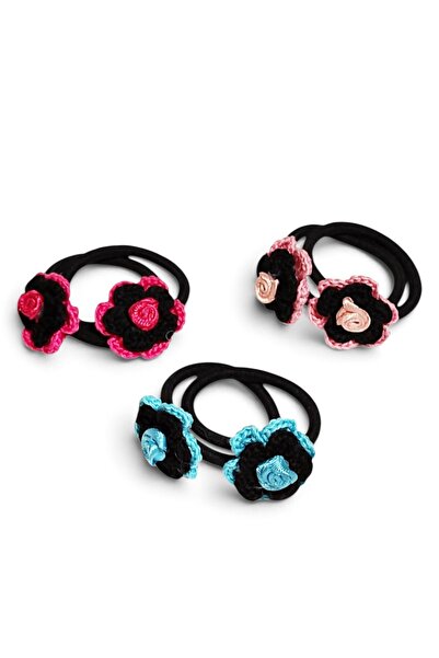 nftart.design Black Floral Children's Hair Clip Set