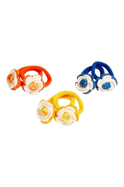 nftart.design Ribbon Rose Flower Children's Rubber Buckle Set