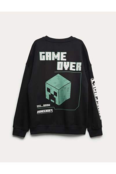 Marks & Spencer Minecraft Desenli Sweatshirt
