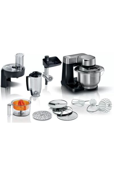 Bosch Mutfak Makinesi Mum Serie2 900 W Mums2vm40 Siyah, Gümüş - airfry tepsi HEDİYE