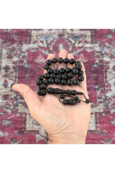 OEMS سبحة خشب الابنوس من الخامات الطبيعية عدد الخرز 33 مقاس الخرز 12ملي