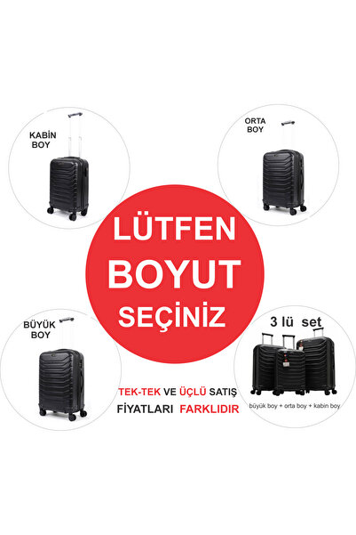 YEFA POLİPROPİLEN KALIN KIRILMAZ GÖVDELİ VALİZLER