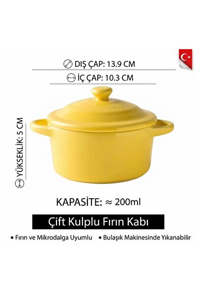 Verona Porselen Sunum Kasesi & Sufle Kabı & Pişirme Kabı & Fırın Kabı - Sarı ...