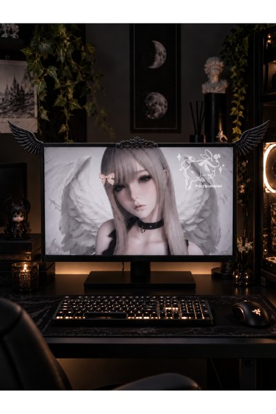 Polybunbun Melek Kanadı Monitör Çerçevesi Siyah