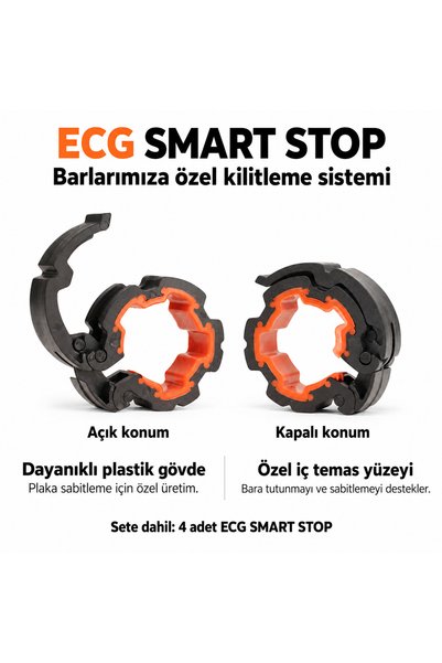 ECG 11 Kg Dambıl Seti Turuncu Siyah 6 In 1 Fitness Set