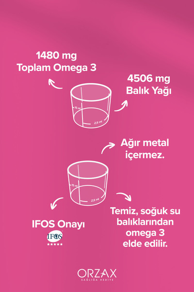 Orzax Ocean Balık Yağı Şurubu KARIŞIK Meyve Aromalı 150ml