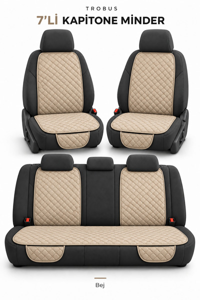 TROBUS Hyundai Accent ERA 2006-2011 Kapitone 7'li Terletmez Kumaş Koltuk Mind...