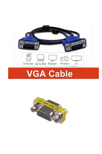 Depolife Vga Female to Female Converter 15 Pin Interconnect Cable Extension Attachment Svga Coupler Connector