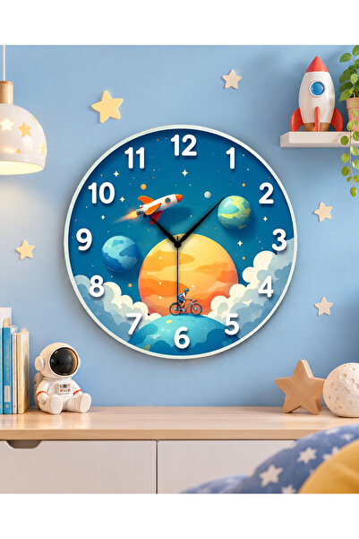 AA Shop Çocuk Odası Uzay Renkli Baskı Desenli Sayılı Yılbaşı Hediyelik Ahşap ...