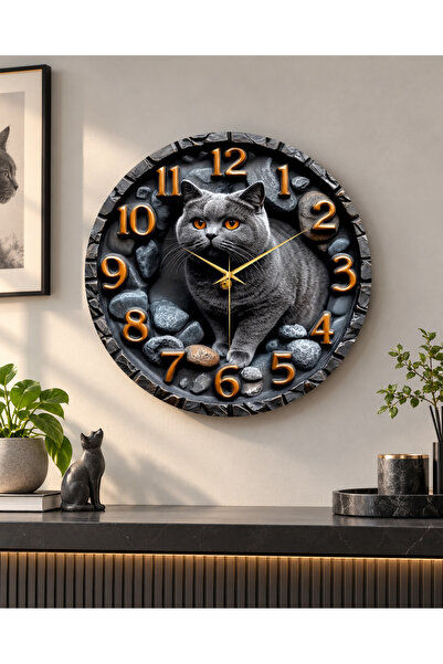 AA Shop Scottish Kedi Kabartma Görünümlü Renkli Baskı Desenli Sayılı Hediyeli...