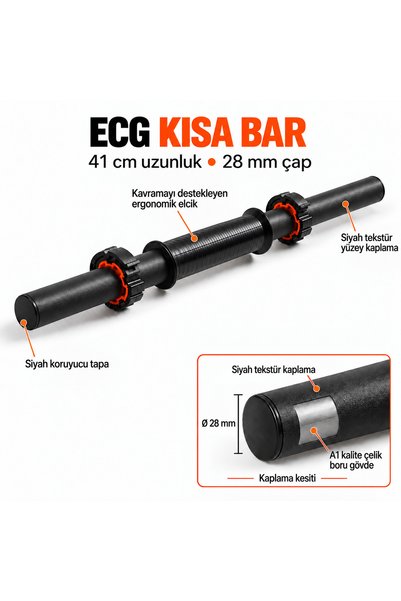 ECG Ecgspor 16 Kg Dambıl Seti Turuncu-siyah 6 In 1 Fitness Set
