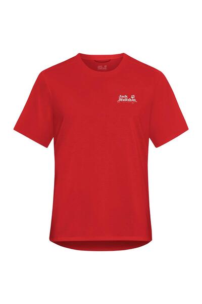Jack Wolfskin Tricou de damă Vonnan Graphic SS 2026-Roșu-XS