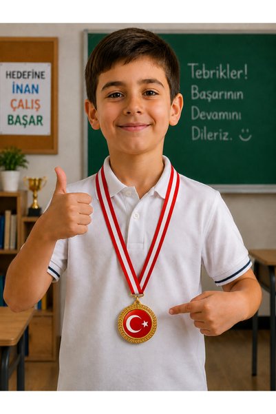 Lider Baskı 3 Pieces Turkish Flag Medal Digital Printed 1stQuality Medal
