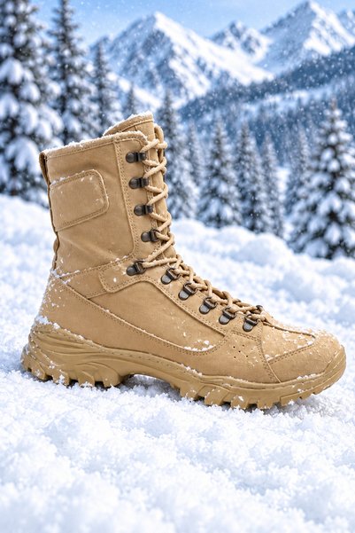 Lucy Shoes Jy999 Strike Lace-Up Orthopedic Sole Casual Suede Men's Military Boots Skt Sand