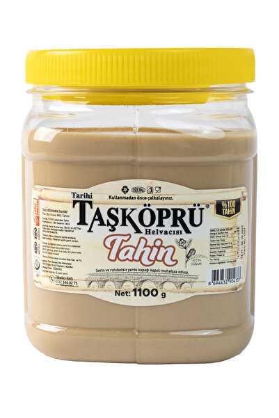 TARİHİ TAŞ KÖPRÜ HELVACISI Taş Değirmen Tahin PET 1100 g – %100 Yerli Susam, Katkısız