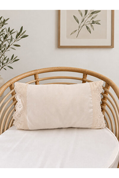 Decamor home Lidya Fisto Detailed Ecru Cushion Cover Bohemian Cushion Cover