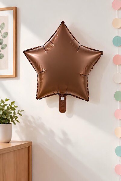 Patladı Gitti Caramel Star Foil Balloon 45 cm - Baby Kids Party Celebration
