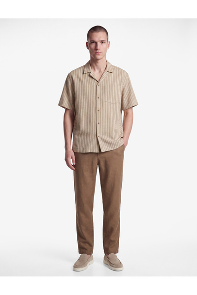 Koton Slim Fit Cotton Straight-Leg Chino Pants with Belted Pockets