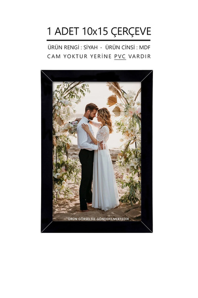 yhfoto 1 Adet 10x15 Çerçeve - 10x15 Siyah Mdf Çerçeve - Pvcli Çerçeve - Mini ...