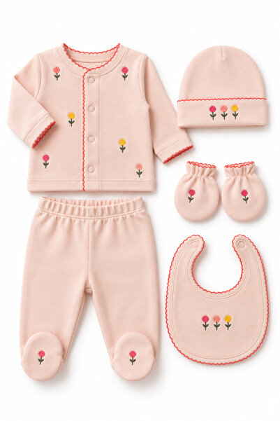 Melekpare Baby Girl Hospital Discharge Newborn Luxury Rose Embroidered 100% C...