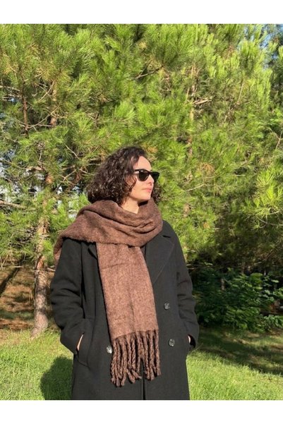 Genel Markalar Püsküllü atkı şal omuz şalı kışlık atkı