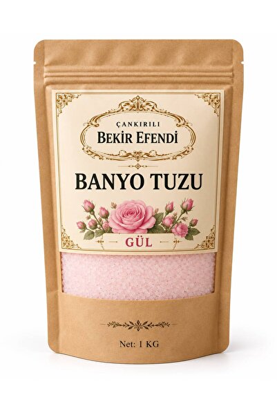 Gül Aromalı Banyo Tuzu 1 Kg Kristal Spa Küvet Tuzu Doğal Banyo Tuzu