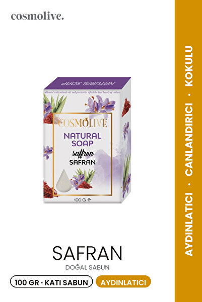Cosmolive Doğal Sabun | Safran | Yüz Saç Cilt Bakımı | Kokulu | 100 gr