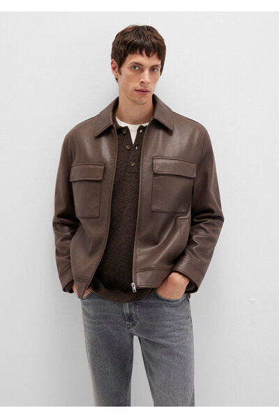 Mavi Brown Faux Leather Jacket Regular Fit / Regular Cut 0110648-70221