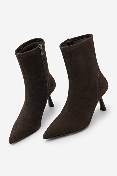 Marjin Women's Heeled Boots Pointed Toe Goblet Heel Daily Classic Boots Tepon...