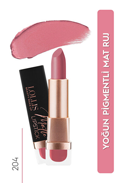 Lollis Matte Lipstick Intensely Pigmented Matte Lipstick Lasting 204