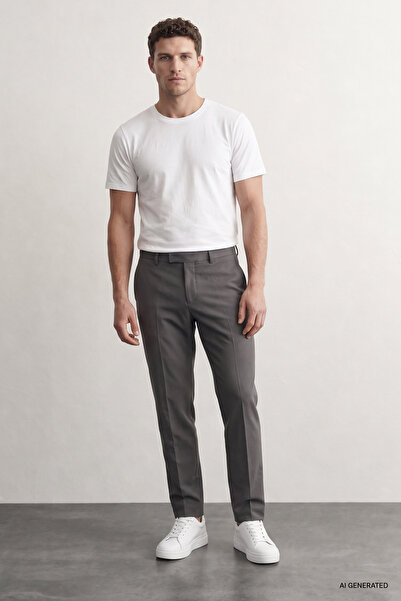 D'S Damat Ds Damat Slim Fit Beyaz Bisiklet Yaka %100 Pamuklu Nefes Alabilen T...